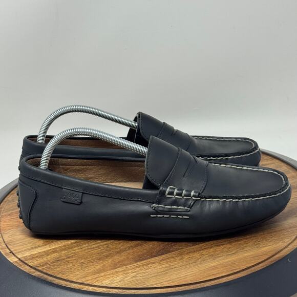 Polo Ralph Lauren Wes Penny Loafer Men 10.5 Leather Driving Shoes Shoe - Picture 1 of 8